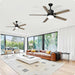52 in. Outdoor Modern Black Fan, Ceiling Fans with Lights and Remote, Bedroom Ceiling Fans, Porch Fans-19-ErisView