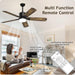 52 in. Outdoor Modern Black Fan, Ceiling Fans with Lights and Remote, Bedroom Ceiling Fans, Porch Fans-35-ErisView