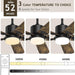 52 in. Outdoor Modern Black Fan, Ceiling Fans with Lights and Remote, Bedroom Ceiling Fans, Porch Fans-37-ErisView