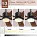 52 in. Outdoor Modern Black Fan, Ceiling Fans with Lights and Remote, Bedroom Ceiling Fans, Porch Fans-44-ErisView