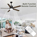52 in. Outdoor Modern Black Fan, Ceiling Fans with Lights and Remote, Bedroom Ceiling Fans, Porch Fans-50-ErisView