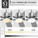 52 in. Outdoor Modern Black Fan, Ceiling Fans with Lights and Remote, Bedroom Ceiling Fans, Porch Fans-59-ErisView
