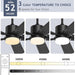 52 in. Outdoor Modern Black Fan, Ceiling Fans with Lights and Remote, Bedroom Ceiling Fans, Porch Fans-5-ErisView