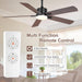 52 in. Quiet Ceiling Fans, Remote Control Ceiling Fan and Light, Stylish Ceiling Fans, 5 Blades Modern Ceiling Fan for Bedroom Living Room Office Patio-3-ErisView
