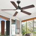 52 in. Quiet Ceiling Fans, Remote Control Ceiling Fan and Light, Stylish Ceiling Fans, 5 Blades Modern Ceiling Fan for Bedroom Living Room Office Patio-1-ErisView