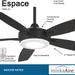 52 in. Recessed Ceiling Fan, Dimmable Ceiling Fan and Light, Home Ceiling Fan-2-ErisView