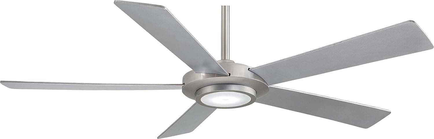 52 in. Recessed Ceiling Fan, Fancy Ceiling Fans with LED Light, Reversible DC Ceiling Fan, Brushed Nickel Ceiling Fan-1-ErisView