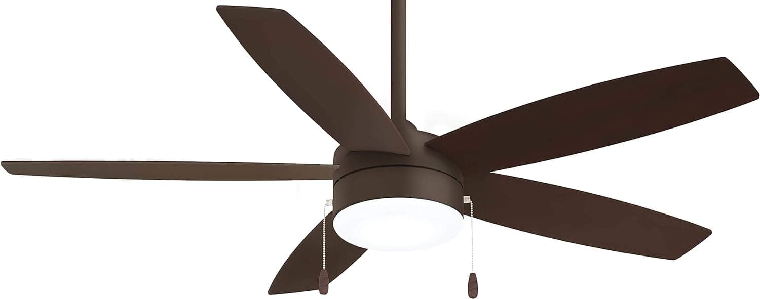 52 in. Recessed Ceiling Fan, Rubbed Bronze Ceiling Fan, Wood Fans-1-ErisView