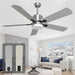 52 in. Remote Control Ceiling Fan and Light, Black Outdoor Ceiling Fan, Nice Ceiling Fans, 5 Blades Outdoor Patio Fans, Porch Ceiling Fans-15-ErisView