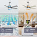 52 in. Remote Control Ceiling Fan and Light, Black Outdoor Ceiling Fan, Nice Ceiling Fans, 5 Blades Outdoor Patio Fans, Porch Ceiling Fans-18-ErisView