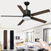 52 in. Remote Control Ceiling Fan and Light, Black Outdoor Ceiling Fan, Nice Ceiling Fans, 5 Blades Outdoor Patio Fans, Porch Ceiling Fans-29-ErisView