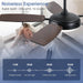 52 in. Remote Control Ceiling Fan and Light, Black Reversible Modern Ceiling Fan for Living Room Kitchen, Outdoor Fan for Patio-6-ErisView
