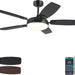 52 in. Remote Control Ceiling Fan and Light, Black Reversible Modern Ceiling Fan for Living Room Kitchen, Outdoor Fan for Patio-1-ErisView