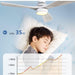 52 in. Remote Control Ceiling Fan and Light, Indoor Outdoor Ceiling Fans with Dimmable Light, Silver Reversible Wood Ceiling Fan for Bedroom Patio-6-ErisView