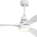 52 in. Remote Control Ceiling Fan and Light, Indoor Outdoor Ceiling Fans with Dimmable Light, Silver Reversible Wood Ceiling Fan for Bedroom Patio-1-ErisView