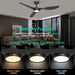 52 in. Remote Control Ceiling Fan and Light, Indoor Reversible Quiet Ceiling Fans, Black Quiet Ceiling Fans-2-ErisView