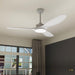 52 in. Remote Control Ceiling Fan and Light, White Ceiling Fan Dimmable LED Light, Unusual Ceiling Fans for Bedroom Living Room-1-ErisView