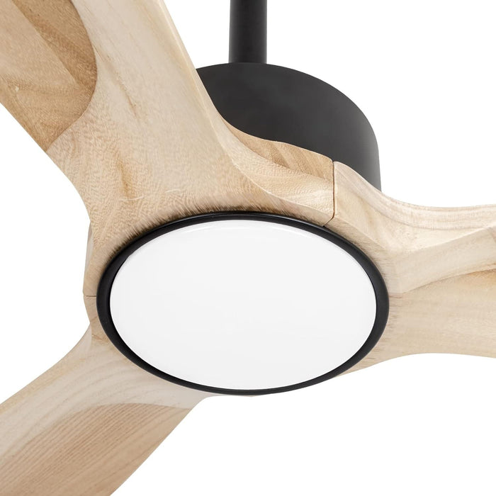 52 in. Remote Control Ceiling Fan and Light, Wood Ceiling Fan with Light, Fancy Ceiling Fans for Bedroom, Outdoor Wood Patio Fans-3-ErisView