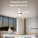 52 in. Remote Control Ceiling Fan and Light,Beautiful Ceiling Fans, Silver Ceiling Fan for Bedroom Living Room-10-ErisView