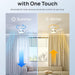 52 in. Remote Control Ceiling Fan and Light,Beautiful Ceiling Fans, Silver Ceiling Fan for Bedroom Living Room-13-ErisView