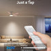 52 in. Remote Control Ceiling Fan and Light,Beautiful Ceiling Fans, Silver Ceiling Fan for Bedroom Living Room-4-ErisView