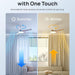 52 in. Remote Control Ceiling Fan and Light,Beautiful Ceiling Fans, Silver Ceiling Fan for Bedroom Living Room-5-ErisView