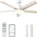 52 in. Remote Control Ceiling Fan and Light,Beautiful Ceiling Fans, Silver Ceiling Fan for Bedroom Living Room-9-ErisView