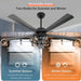 52 in. Remote Control Fan Control, Reversible Quiet Ceiling Fans, Outdoor Fan for Patio, Ceiling Fan for Bedroom Living Room-5-ErisView