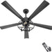 52 in. Remote Control Fan Control, Reversible Quiet Ceiling Fans, Outdoor Fan for Patio, Ceiling Fan for Bedroom Living Room-1-ErisView