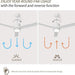 52 in. Reversible Ceiling Fan, Mini White Ceiling Fan with Lights and Remote-6-ErisView