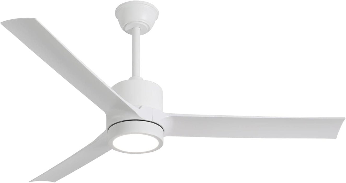 52 in. Reversible Ceiling Fan, Mini White Ceiling Fan with Lights and Remote-9-ErisView