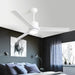 52 in. Reversible Ceiling Fan, Mini White Ceiling Fan with Lights and Remote-1-ErisView