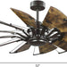 52 in. Reversible DC Ceiling Fan, Farmhouse Bronze Ceiling Fan -14-ErisView