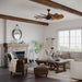 52 in. Reversible DC Ceiling Fan, Farmhouse Bronze Ceiling Fan -2-ErisView