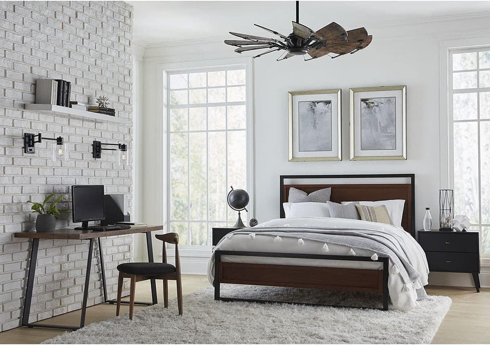 52 in. Reversible DC Ceiling Fan, Farmhouse Bronze Ceiling Fan -3-ErisView