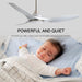 52 in. Reversible Quiet Remote Control Ceiling Fan and Light, Indoor 3 Blade Modern Ceiling Fan for Bedroom Living Room, Porch Fans-7-ErisView