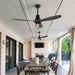 52 in. Rustic Ceiling Fan with Light and Remote, Modern Black Industrial Ceiling Fans for Bedroom, Patio Porch Fans-7-ErisView