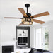 52 in. Rustic Wood Beaded Chandelier Fan, Boho Caged Ceiling Fan with Light and Remote, Industrial Quiet Ceiling Fans for Living Room Bedroom-8-ErisView