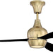 52 in. Semi-Flush Mount Heavy Duty Industrial Ceiling Fan with LED Light and Wall Control, 3 Clear Acrylic Blades, Satin Brass Ceiling Fan-4-ErisView