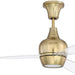 52 in. Semi-Flush Mount Heavy Duty Industrial Ceiling Fan with LED Light and Wall Control, 3 Clear Acrylic Blades, Satin Brass Ceiling Fan-1-ErisView