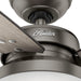 52 in. Sentinel Brushed Ceiling Fan with LED Light Kit and Handheld Remote, Hugger Ceiling Fan with Light-10-ErisView