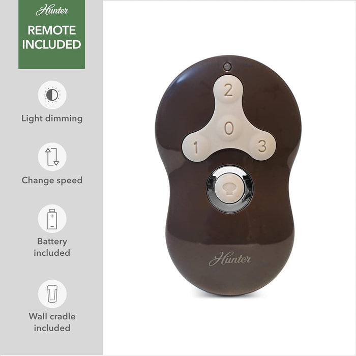 52 in. Sentinel Brushed Ceiling Fan with LED Light Kit and Handheld Remote, Hugger Ceiling Fan with Light-5-ErisView
