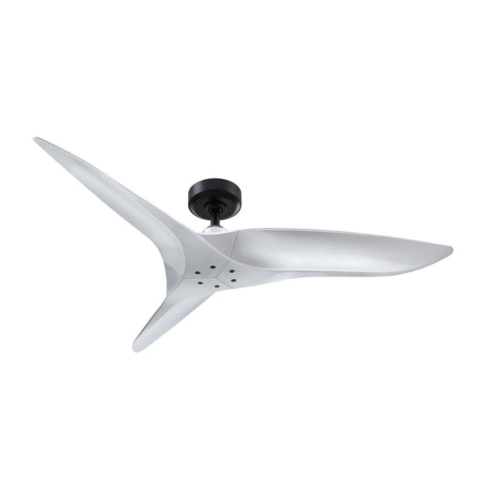52 in. Silver Downrod Mount Ceiling Fan with Remote Control, Modern Ceiling Fan without Light for Bedroom Living Room-ErisView
