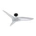 52 in. Silver Downrod Mount Ceiling Fan with Remote Control, Modern Ceiling Fan without Light for Bedroom Living Room-ErisView