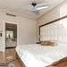 52 in. Silver Downrod Mount Ceiling Fan with Remote Control, Modern Ceiling Fan without Light for Bedroom Living Room-ErisView