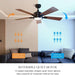 52 in. Smart Ceiling Fan, 5 Blade Ceiling Fan with Remote, LED Reversible DC Ceiling Fan, Works with Google Assistant Amazon Alexa Siri Shortcut-11-ErisView