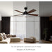 52 in. Smart Ceiling Fan, 5 Blade Ceiling Fan with Remote, LED Reversible DC Ceiling Fan, Works with Google Assistant Amazon Alexa Siri Shortcut-5-ErisView
