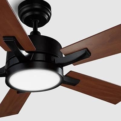 52 in. Smart Ceiling Fan, 5 Blade Ceiling Fan with Remote, LED Reversible DC Ceiling Fan, Works with Google Assistant Amazon Alexa Siri Shortcut-1-ErisView