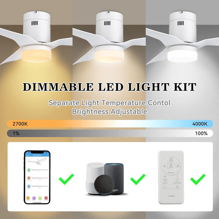52 in. Smart Ceiling Fan with Dimmable LED Light, Fancy Ceiling Fans with Remote Alexa Google Assistant Siri Shortcuts -10-ErisView