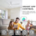 52 in. Smart Ceiling Fan with Dimmable LED Light, Fancy Ceiling Fans with Remote Alexa Google Assistant Siri Shortcuts -13-ErisView